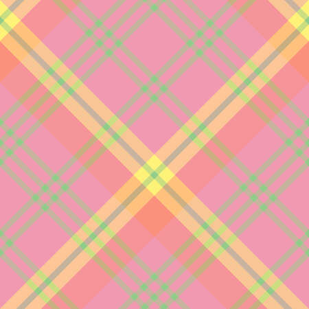 Seamless pattern in discreet light pink, green and yellow colors for plaid, fabric, textile,...