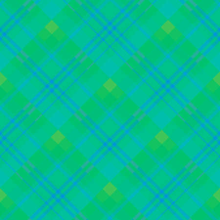 Seamless pattern in cute blue and green colors for plaid, fabric, textile, clothes, tablecloth and other things. Vector image. 2のイラスト素材