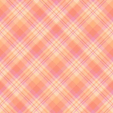 Seamless pattern in interesting orange and pink colors for plaid, fabric, textile, clothes, tablecloth and other things. Vector image.のイラスト素材
