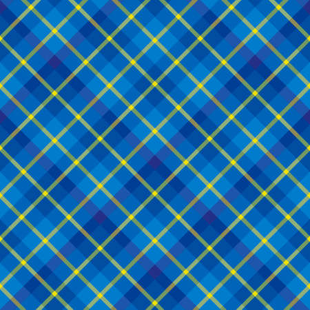 Seamless pattern in amazing night blue and yellow colors for plaid, fabric, textile, clothes,...