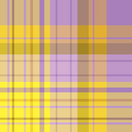 Seamless pattern in summer yellow, violet and beige colors for plaid, fabric, textile, clothes,...