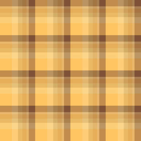 Seamless pattern in stylish discreet light and dark yellow and brown colors for plaid, fabric, textile, clothes, tablecloth and other things. Vector image.のイラスト素材