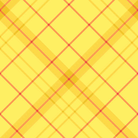 Seamless pattern in charming yellow and red colors for plaid, fabric, textile, clothes, tablecloth and other things. Vector image. 2のイラスト素材