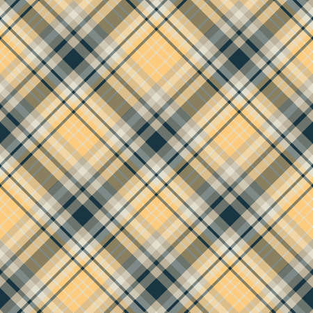 Seamless pattern in yellow, beige and gray colors for plaid, fabric, textile, clothes, tablecloth...