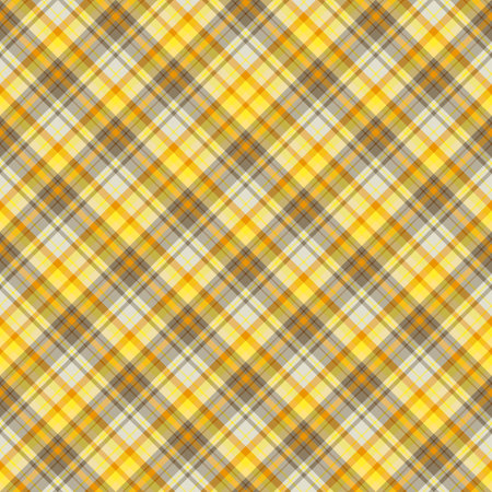 Seamless pattern in simple gray, yellow and orange colors for plaid, fabric, textile, clothes, tablecloth and other things. Vector image. 2のイラスト素材
