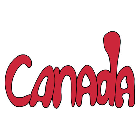 Text Canada on white background. Vector image.のイラスト素材