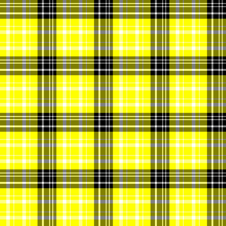 Seamless pattern in wonderful bright yellow and black colors for plaid, fabric, textile, clothes, tablecloth and other things. Vector image.のイラスト素材