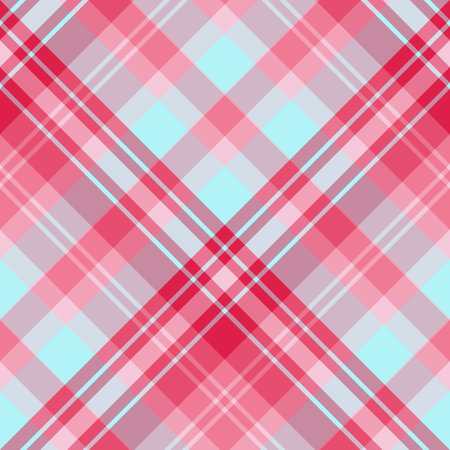Seamless pattern in light blue, scarlet and pink colors for plaid, fabric, textile, clothes,...