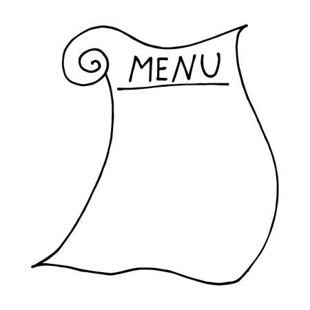 Black-and-white square frame for menu. Vector image.のイラスト素材