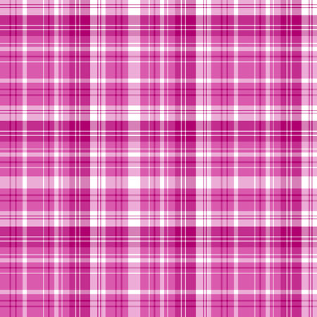 Seamless pattern in white and bright pink colors for plaid, fabric, textile, clothes, tablecloth and other things. Vector image.のイラスト素材