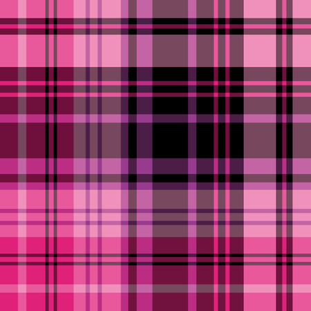 Seamless pattern in unusual pink, purple and black colors for plaid, fabric, textile, clothes, tablecloth and other things. vector image.のイラスト素材