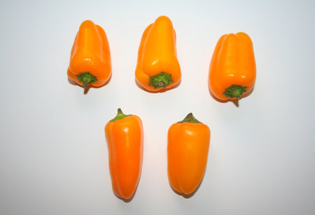 Small orange peppers.の写真素材