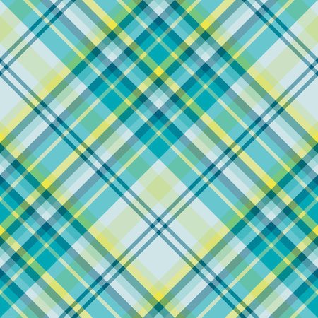 Seamless pattern in unique blue and green colors for plaid, fabric, textile, clothes, tablecloth and other things. Vector image. 2のイラスト素材
