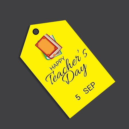 Vector illustration of background with stylish text for Happy Teacher's Day.のイラスト素材