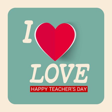 Vector illustration of background with stylish text for Happy Teacher's Day.のイラスト素材