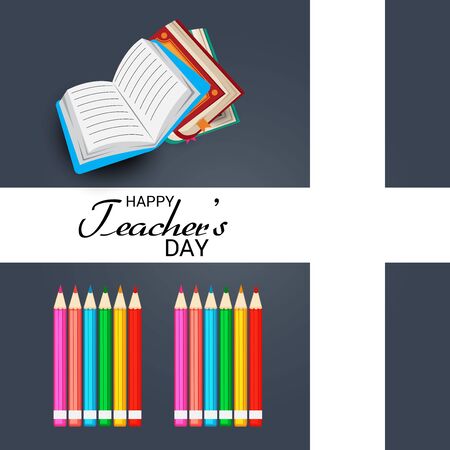 Vector illustration of background with stylish text for Happy Teacher's Day.のイラスト素材