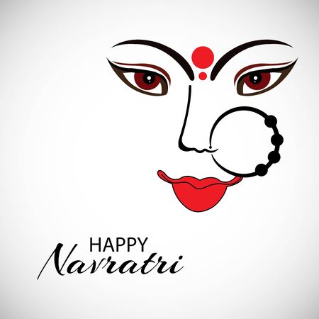Vector illustration of a background Or poster for Happy Navratri.のイラスト素材