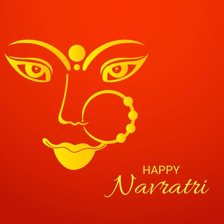 Vector illustration of a background Or poster for Happy Navratri.のイラスト素材