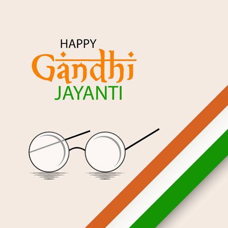Vector illustration of a background or poster for Happy Gandhi Jayanti or 2nd october.のイラスト素材