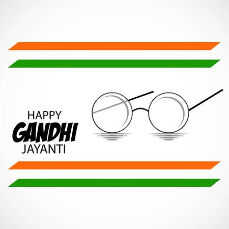 Vector illustration of a background or poster for Happy Gandhi Jayanti or 2nd october.のイラスト素材