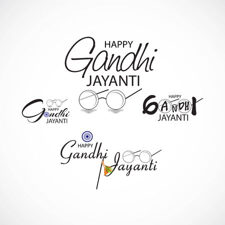 Vector illustration of a background or poster for Happy Gandhi Jayanti or 2nd october.のイラスト素材