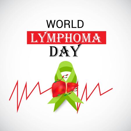 Vector illustration of a Background for World Lymphoma Awareness Day September 15th.のイラスト素材