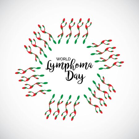 Vector illustration of a Background for World Lymphoma Awareness Day September 15th.のイラスト素材