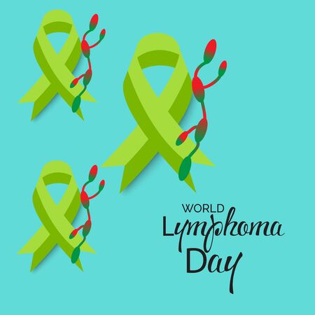 Vector illustration of a Background for World Lymphoma Awareness Day September 15th.のイラスト素材