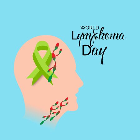 Vector illustration of a Background for World Lymphoma Awareness Day September 15th.のイラスト素材