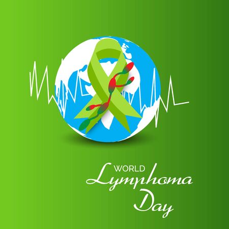 Vector illustration of a Background for World Lymphoma Awareness Day September 15th.のイラスト素材