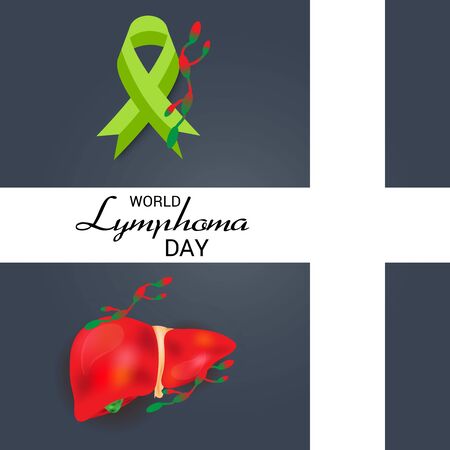 Vector illustration of a Background for World Lymphoma Awareness Day September 15th.のイラスト素材