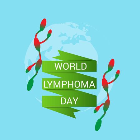 Vector illustration of a Background for World Lymphoma Awareness Day September 15th.のイラスト素材