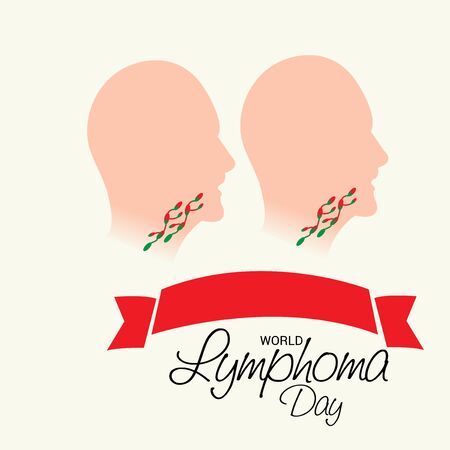 Vector illustration of a Background for World Lymphoma Awareness Day September 15th.のイラスト素材
