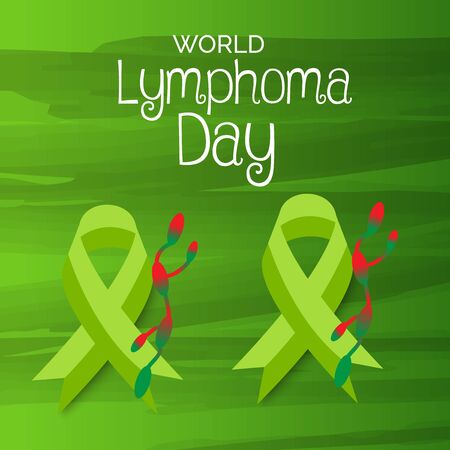 Vector illustration of a Background for World Lymphoma Awareness Day September 15th.のイラスト素材