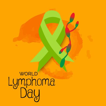 Vector illustration of a Background for World Lymphoma Awareness Day September 15th.のイラスト素材