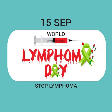 Vector illustration of a Background for World Lymphoma Awareness Day September 15th.のイラスト素材