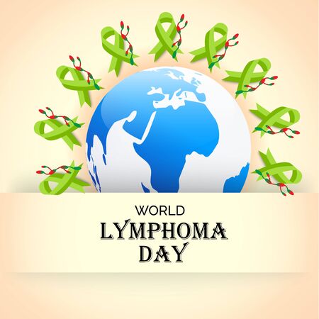 Vector illustration of a Background for World Lymphoma Awareness Day September 15th.のイラスト素材