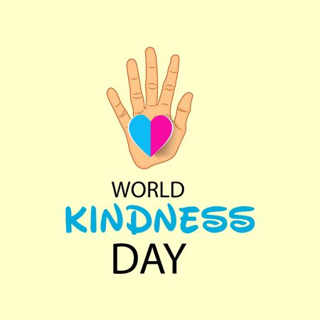 Vector illustration of a background or poster for World Kindness Day.のイラスト素材