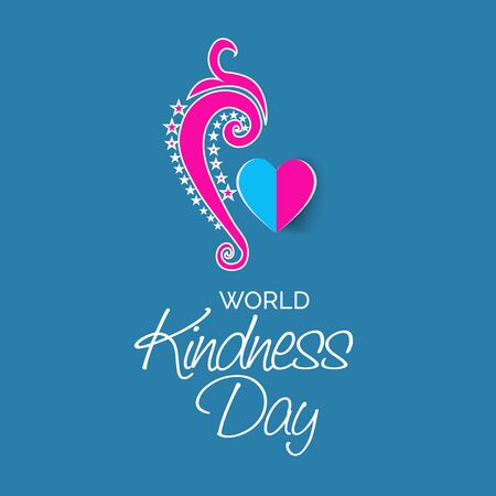 Vector illustration of a background or poster for World Kindness Day.のイラスト素材