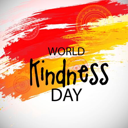 Vector illustration of a background or poster for World Kindness Day.のイラスト素材