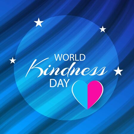 Vector illustration of a background or poster for World Kindness Day.のイラスト素材