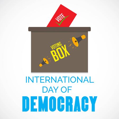Vector illustration of a background or poster For International Day Of Democracy September 15.のイラスト素材