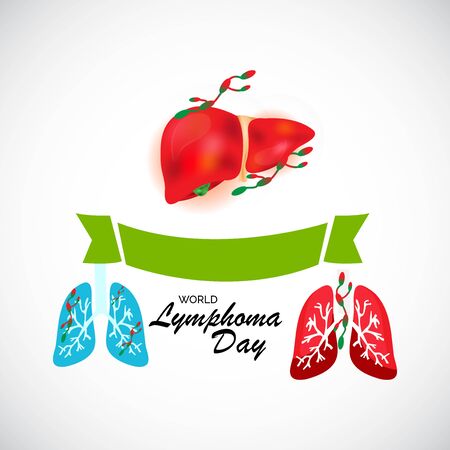 Vector illustration of a Background for World Lymphoma Awareness Day September 15th.のイラスト素材