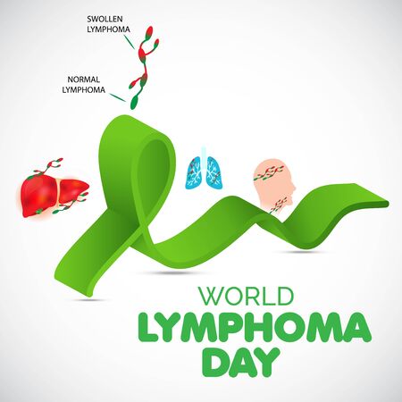 Vector illustration of a Background for World Lymphoma Awareness Day September 15th.のイラスト素材
