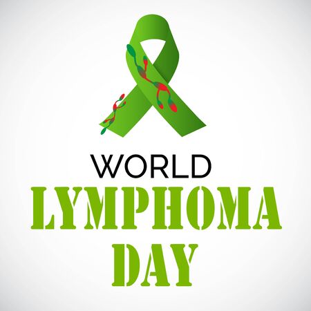 Vector illustration of a Background for World Lymphoma Awareness Day September 15th.のイラスト素材