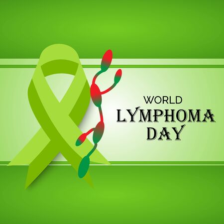 Vector illustration of a Background for World Lymphoma Awareness Day September 15th.のイラスト素材