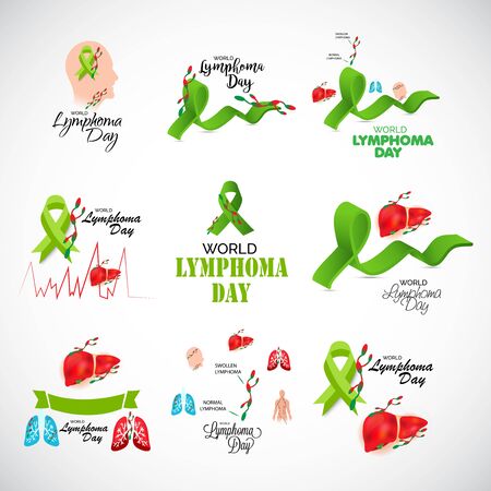 Vector illustration of a Background for World Lymphoma Awareness Day September 15th.のイラスト素材