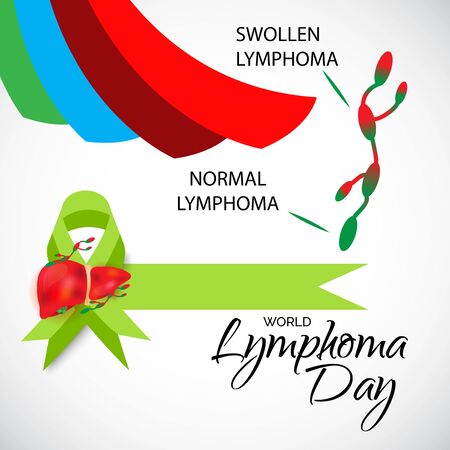 Vector illustration of a Background for World Lymphoma Awareness Day September 15th.のイラスト素材