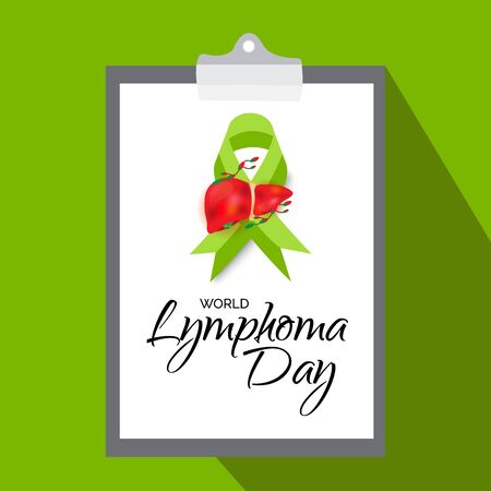 Vector illustration of a Background for World Lymphoma Awareness Day September 15th.のイラスト素材