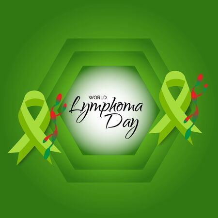 Vector illustration of a Background for World Lymphoma Awareness Day September 15th.のイラスト素材